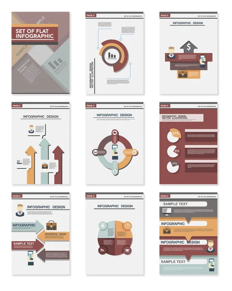 Brochures infographiques professionnelles — Image vectorielle