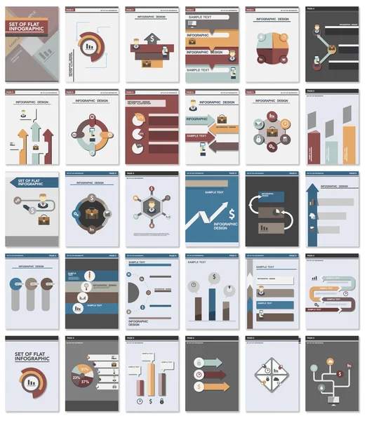 Brochures infographiques professionnelles — Image vectorielle