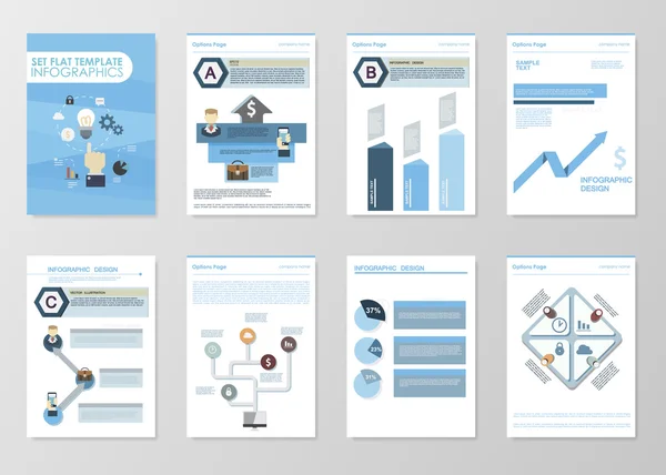 Set of Business corporate brochures — Stock Vector