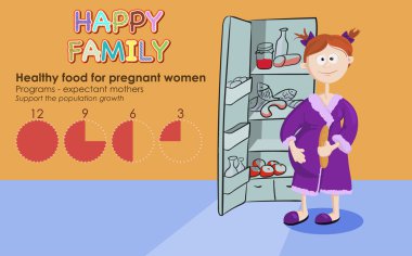Care and concern for pregnant woman. clipart
