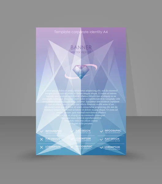 Editable poster for magazine — Stock vektor