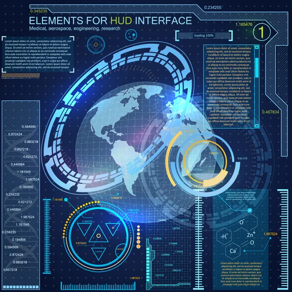 Comunicações por satélite, interface de navegação —  Vetores de Stock