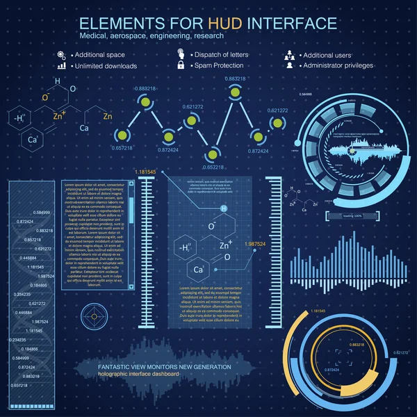 Interfață futuristă fundal — Vector de stoc