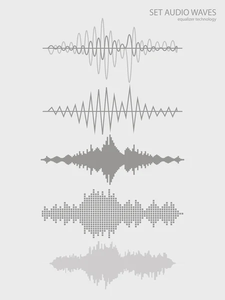 Set sound waves — Stock Vector