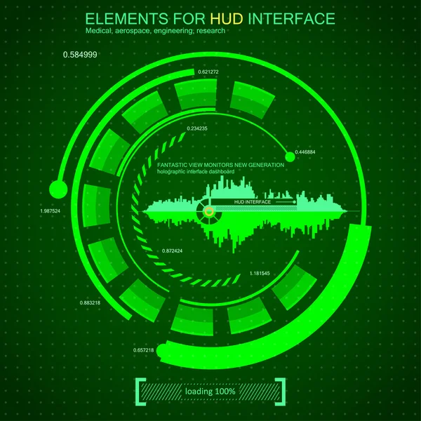 Interface de usuário gráfica virtual futurista — Vetor de Stock