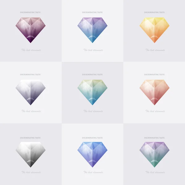 Premium diamond colorful collection — ストックベクタ