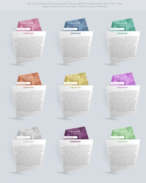 Business infographics tabs template