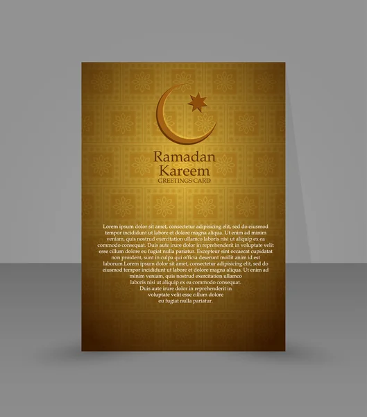 Tarjeta de luna Ramadán Kareem — Vector de stock