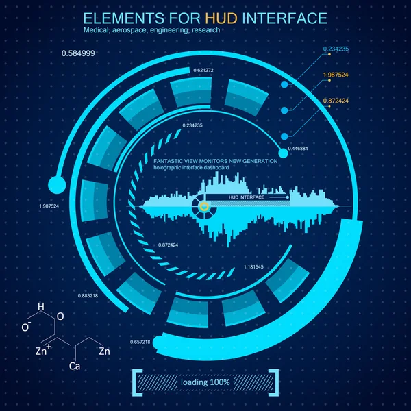 Futuristische virtuele grafische gebruikersinterface — Stockvector