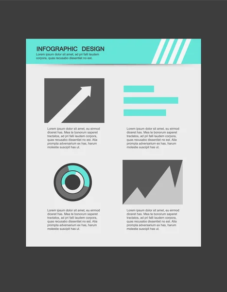 Infographic in flat design — Stock Vector