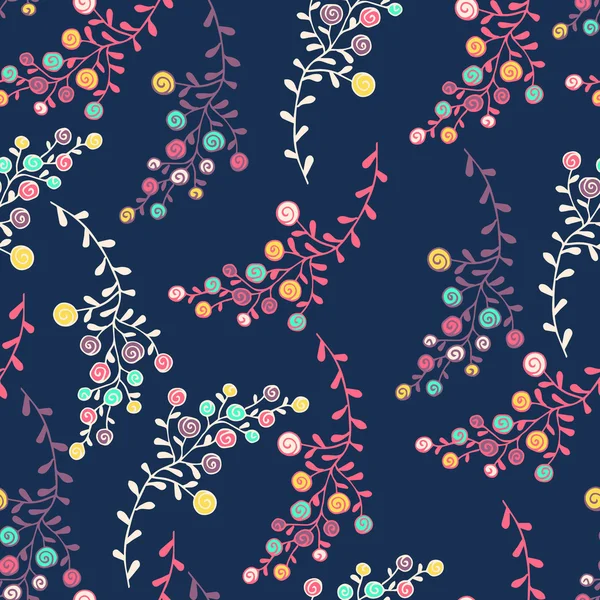 Textura floral adornada sin costuras — Vector de stock