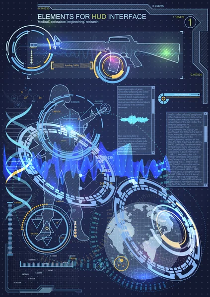 Bio-engineering interface elements — ストックベクタ