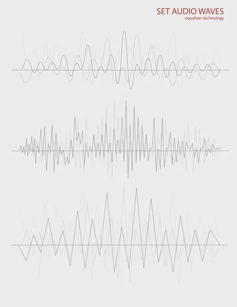 Set sound waves — Stock Vector