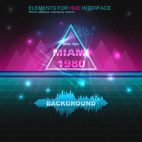 80s retro bilim-kurgu arka plan.