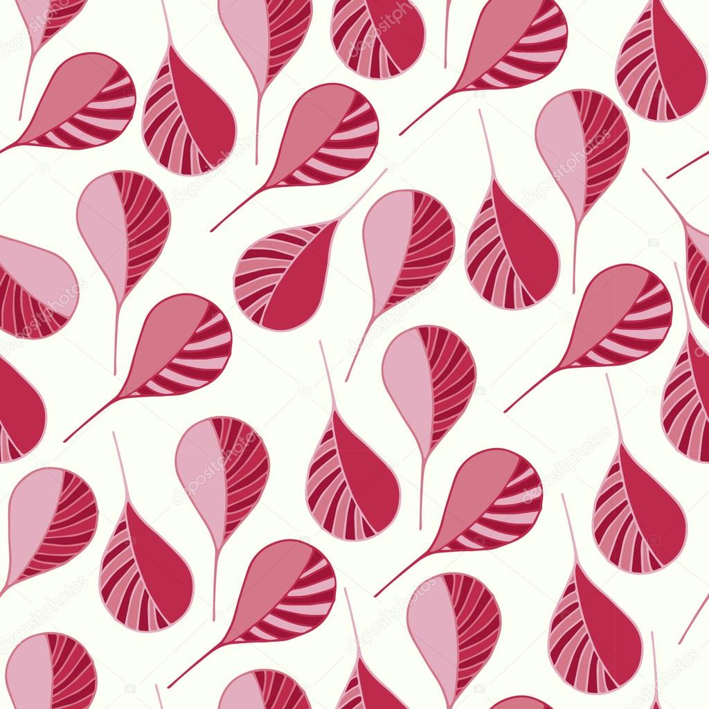 Seamless pattern with leaves