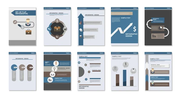 Kurumsal broşür için iş infographics öğeleri. — Stok Vektör