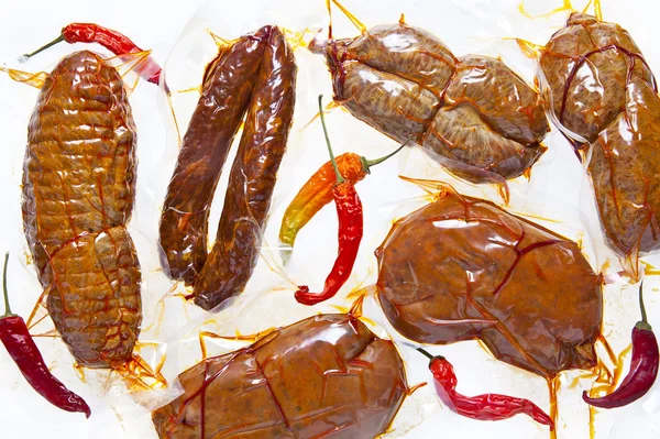 Soğuk et. Kuru salam türleri: sopressata, chorizo, nd