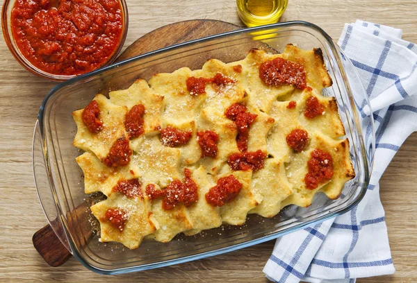 Roman gnocchi of semolina — Stock Photo, Image