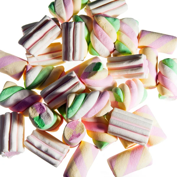 Marshmallow auf Weiß — Stockfoto