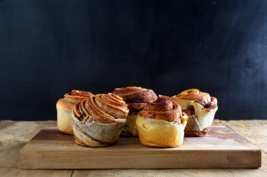 tatlı çörekler pudra. sabah gıda