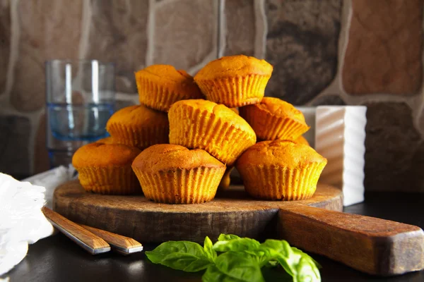 Pompoen muffin. gezonde snack — Stockfoto