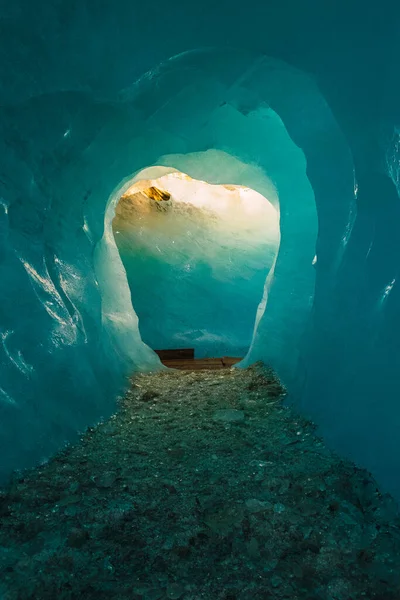 Gelo Azul Uma Geleira Dentro — Fotografia de Stock