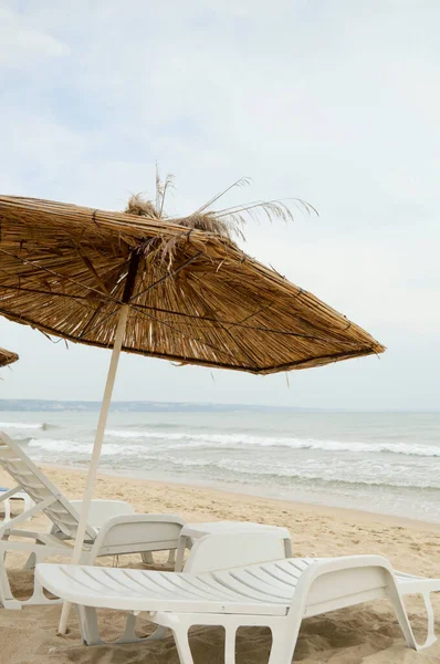 Empty beach during the crisis of the tourism industry, the concept of the spread of coronavirus, water pollution, environmental problem