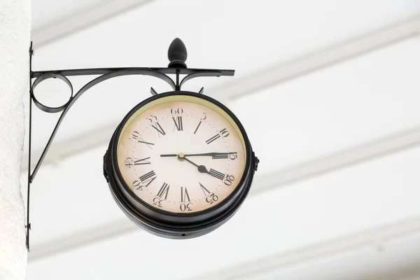 Old Clock White Blurred Background — Stock Photo, Image