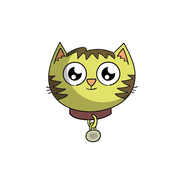 Netter Spaß Cartoon Katze Porträt — Stockfoto