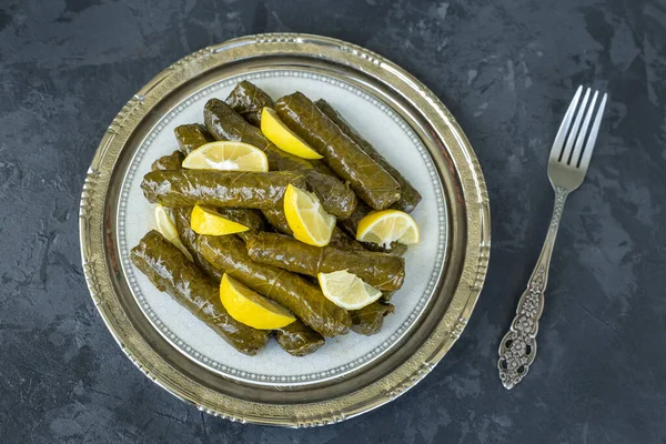 Турецкая Еда Фаршированные Листья Япракская Сарма Долма — стоковое фото