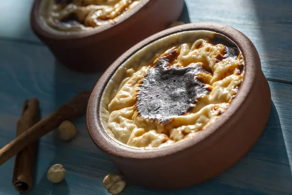 Budín Arroz Horno Turca Postre Lechoso Sutlac — Foto de Stock