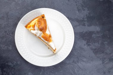 piece of cake with creamy texture on the top