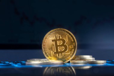 Fotoğraf Altın Bitcoins (yeni sanal para birimi)