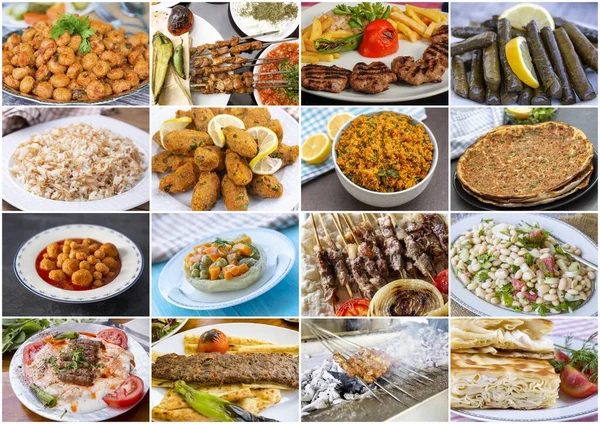 Collage Delicious Various Dishes — Foto de Stock