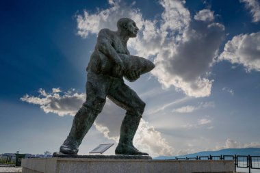 Çanakkale / Türkiye, 26 Mayıs 2019, Rumeli Mecidiyekoy tabyasi Seyit onbasi heykeli