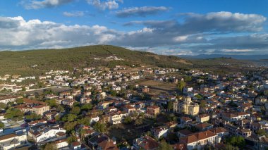 Cunda Adası 'nın hava aracı görüntüsü. Ayvalik - Balikesir - Türkiye