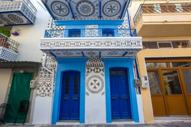 Chios - Yunanistan, 13 Ekim 2025, Chios Adası 'ndaki Pyrgi Köyü