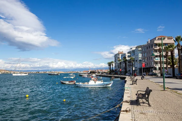 Ayvalik - Türkiye, 03 Ekim 2025, Ayvalik kıyı şeridinden deniz manzarası