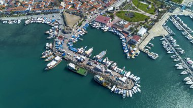 Sigacik Marina Drone Fotoğrafı, Ege Denizi Cittaslow Kenti Seferihisar, İzmir - Türkiye