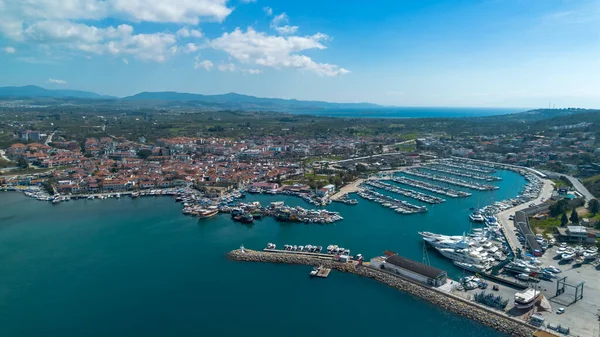Sigacik Marina Drone Fotoğrafı, Ege Denizi Cittaslow Kenti Seferihisar, İzmir - Türkiye