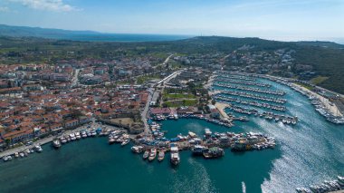 Sigacik Marina Drone Fotoğrafı, Ege Denizi Cittaslow Kenti Seferihisar, İzmir - Türkiye