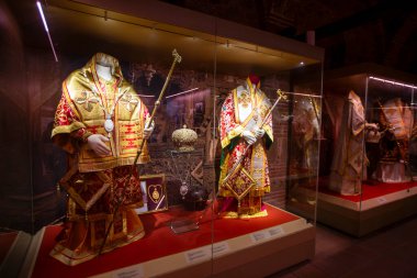 Meteora, Thessaly, Yunanistan - 17 Şubat 2025: St. Varlaam Manastırı bir Doğu Ortodoks manastırıdır.