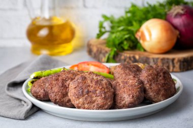 Traditional Turkish food; Turkish meatballs, Turkish name; Akcaabat kofte or kuru kofte)