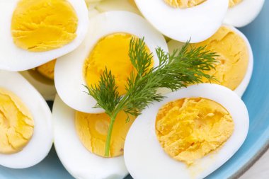 Haşlanmış yumurta, yemek fotoğrafı.