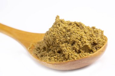 Beyaz arkaplanda kimyon baharatı