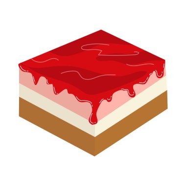 Çilekli turta, çilekli cheesecake çizimi