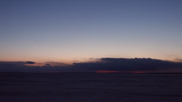 Pôr-do-sol do tempo-lapso 4k no inverno ártico de Alaska — Vídeo de Stock