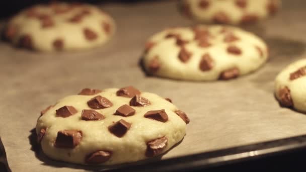 Time lapse - Biscotti al cioccolato al forno — Video Stock