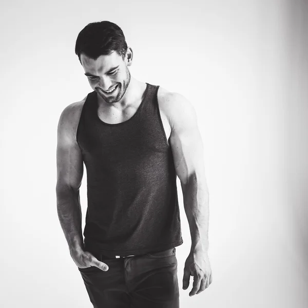 Adam portre siyah beyaz 