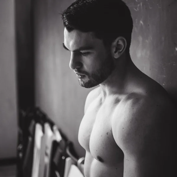 Adam portre siyah beyaz 